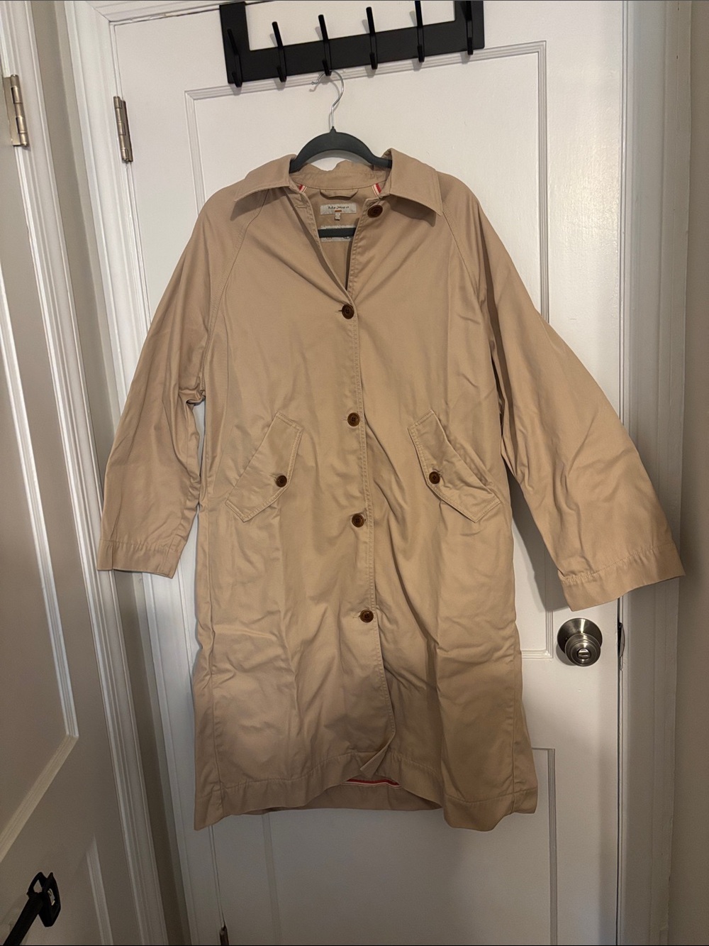 Nudie Jeans Beige Long Trench Coat